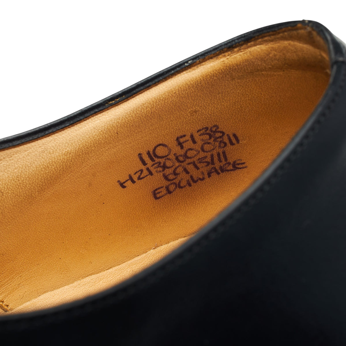 'Edgware' Black Leather Oxford UK 11 F