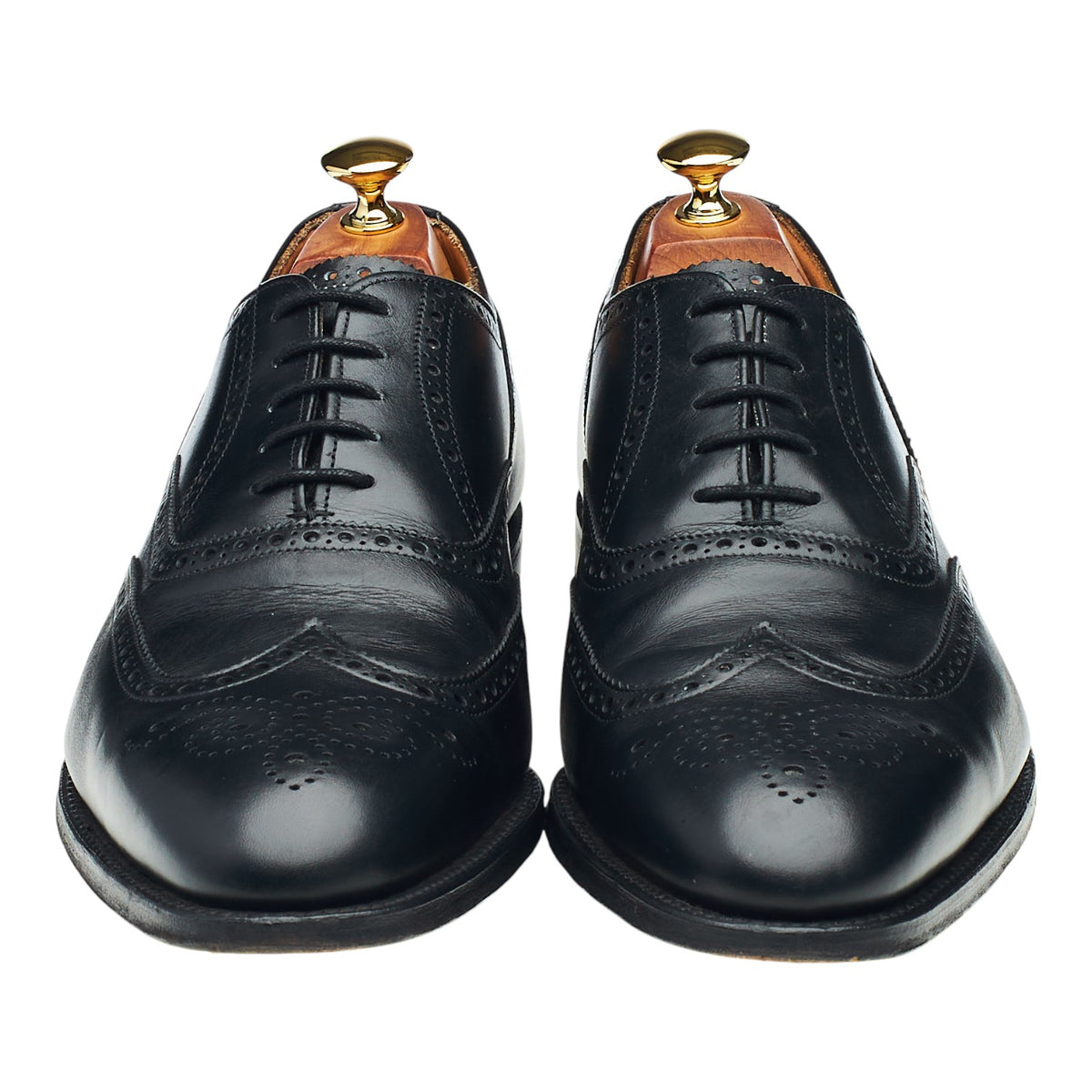 'Broad II' Black Leather Oxford Brogues UK 9.5 F