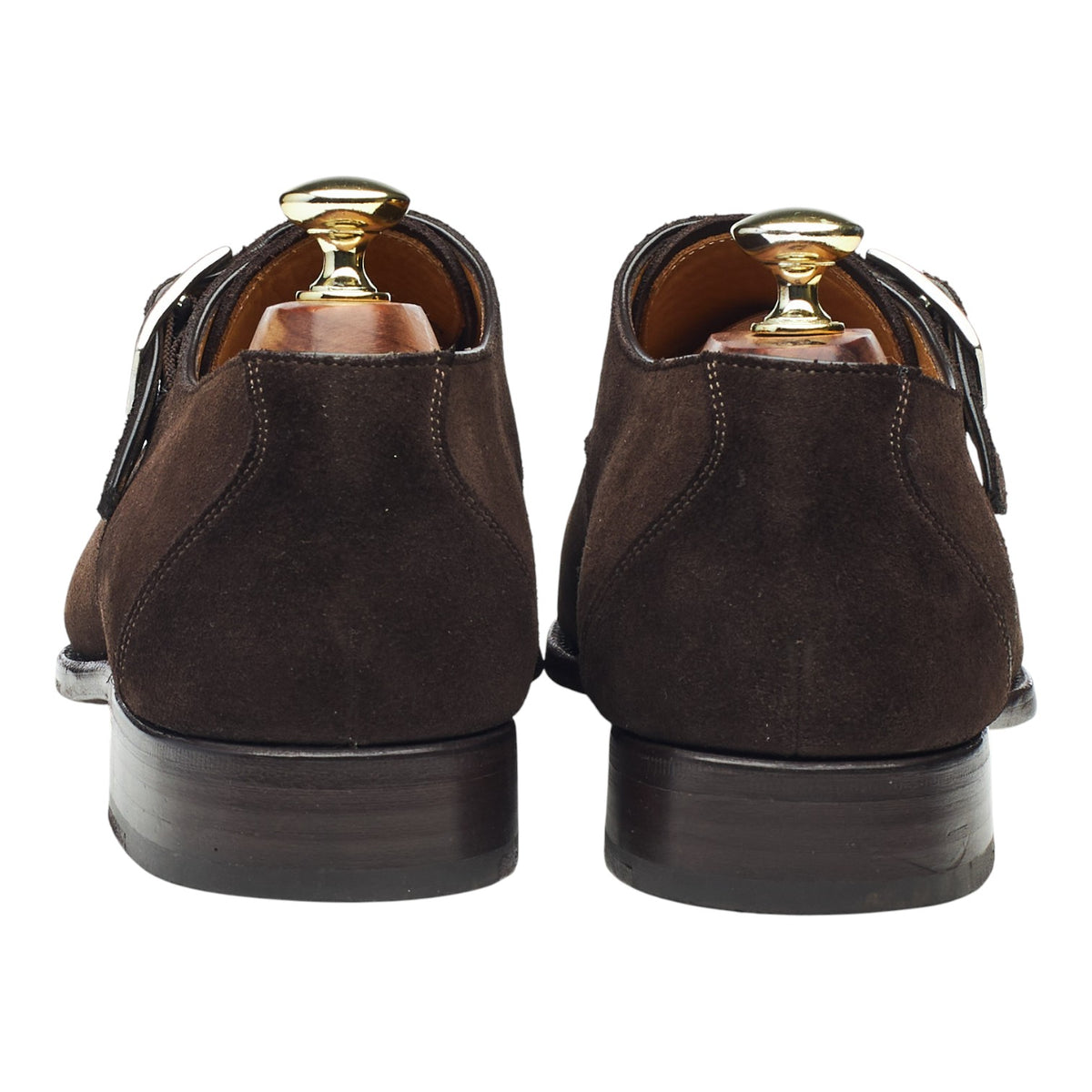 'Gareth 6307' Dark Brown Suede Single Monk Strap UK 6.5 F