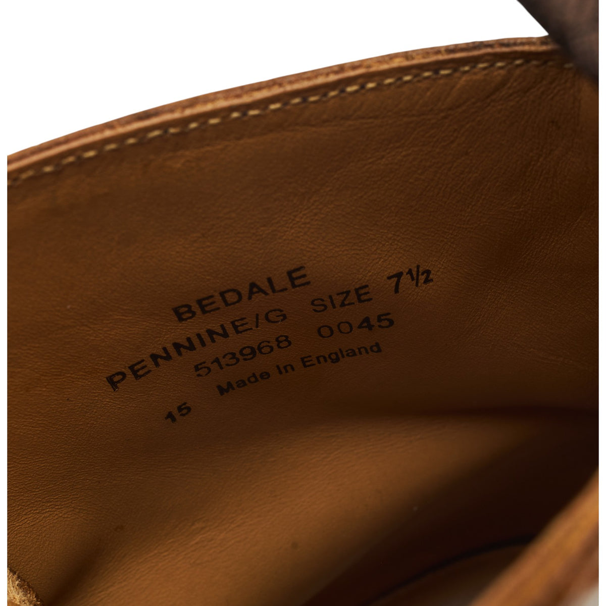 1880 'Bedale' Tan Brown Leather Brogue Boots UK 7.5 G