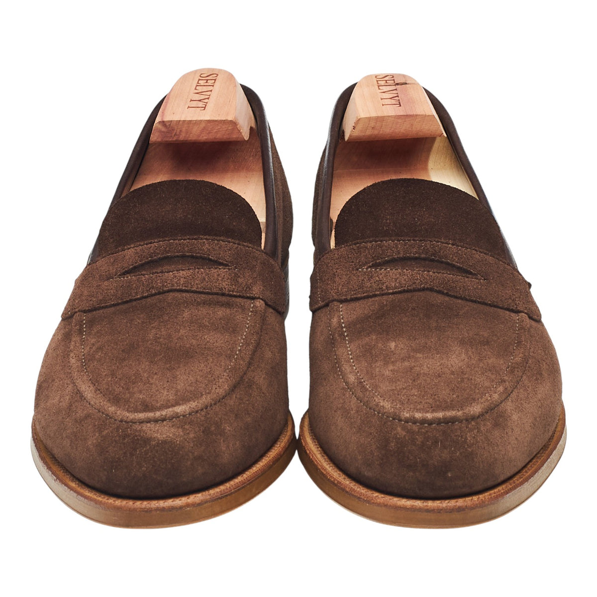'Ventnor' Dark Brown Suede Unlined Loafers UK 7 E