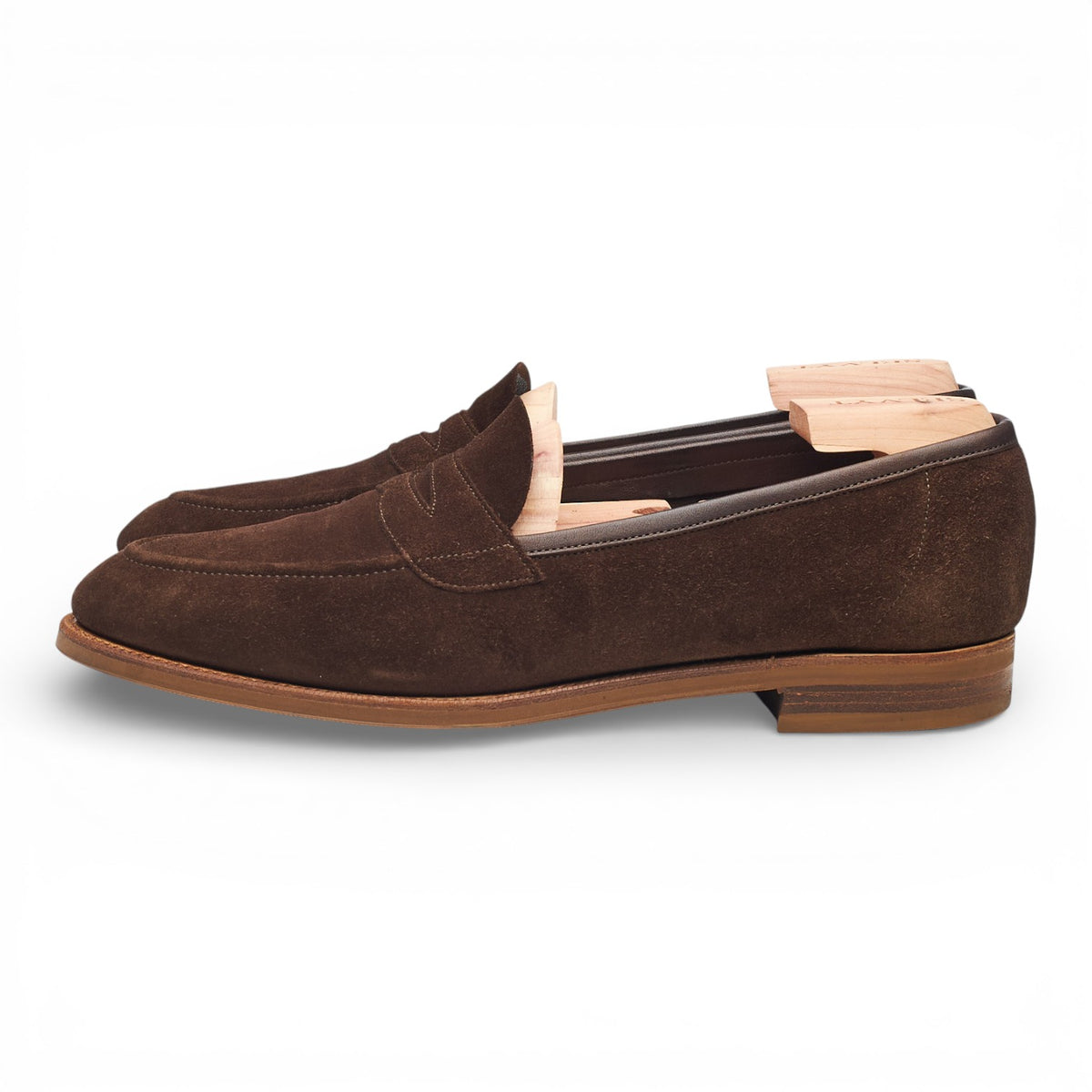 'Ventnor' Dark Brown Suede Unlined Loafers UK 7 E