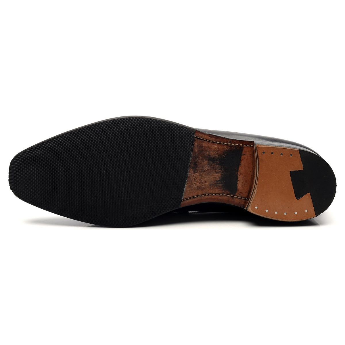 &#39;Merton&#39; Black Leather Loafers UK 9.5 E