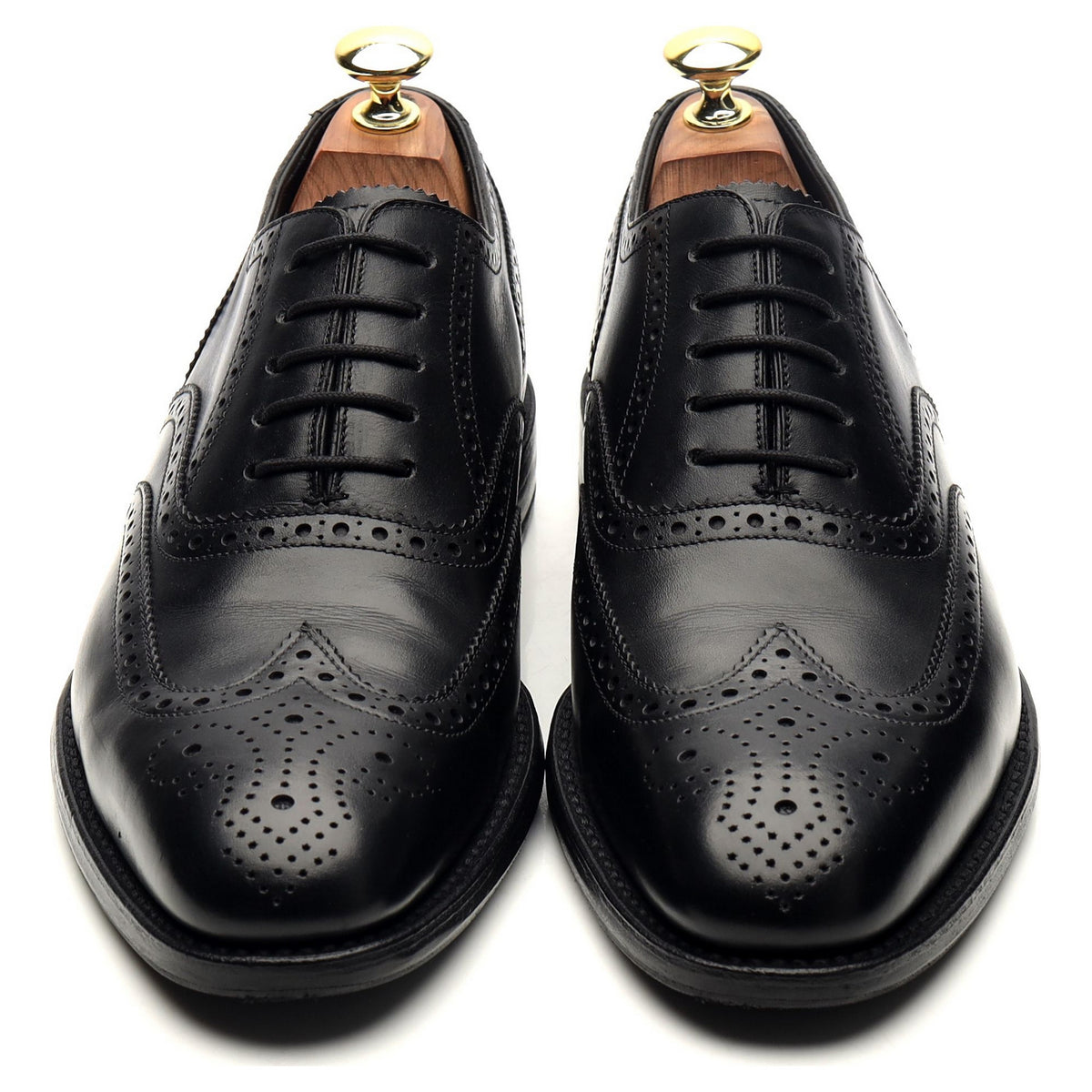 1880 &#39;Buckingham&#39; Black Leather Oxford Brogues UK 6.5 F