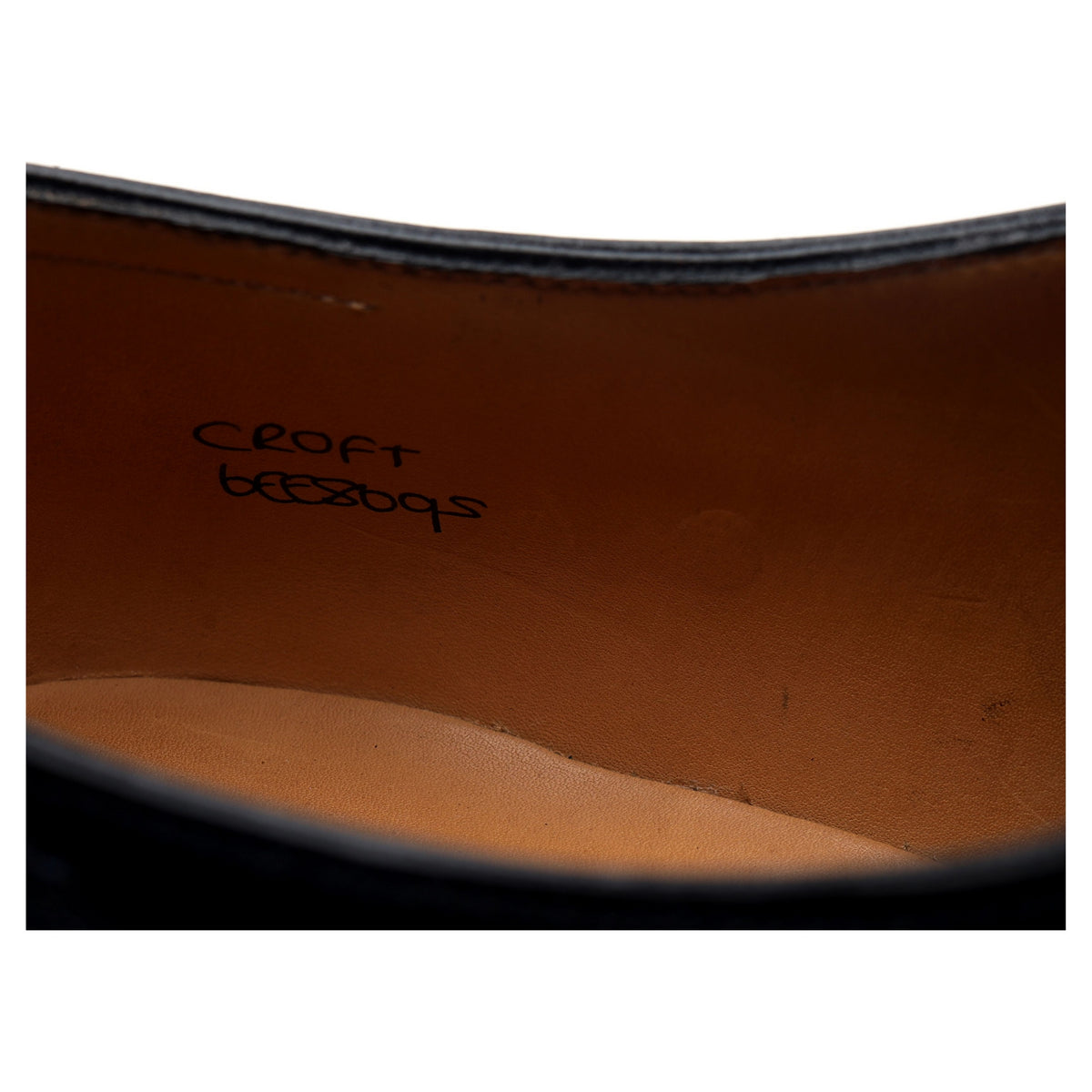 &#39;Croft&#39; Navy Blue Leather Derby UK 6 EE