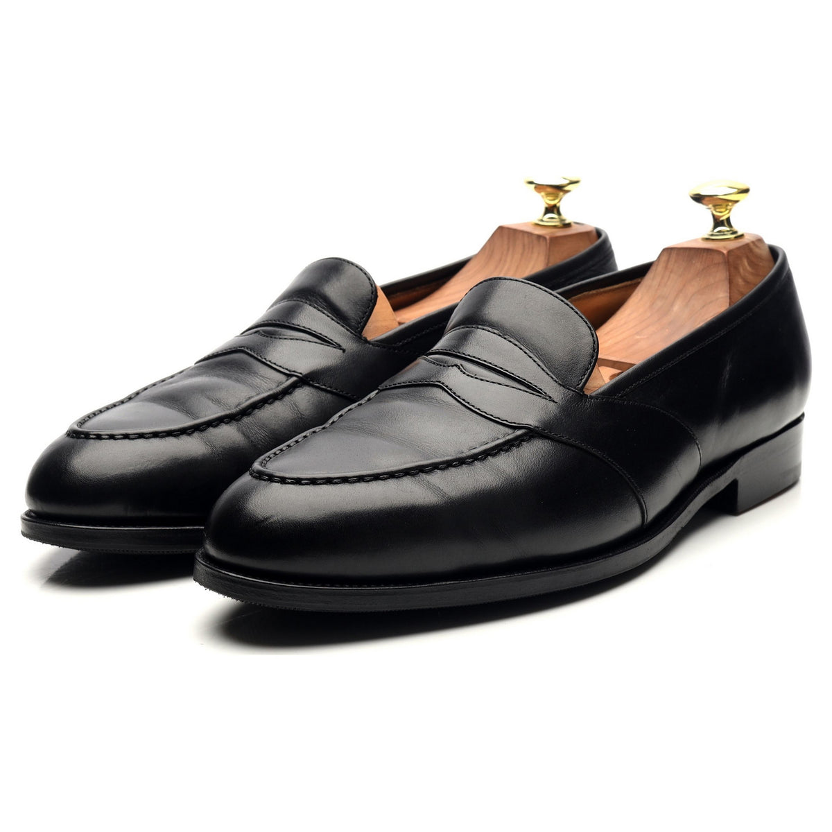 &#39;Montpellier&#39; Black Leather Loafers UK 7.5 E
