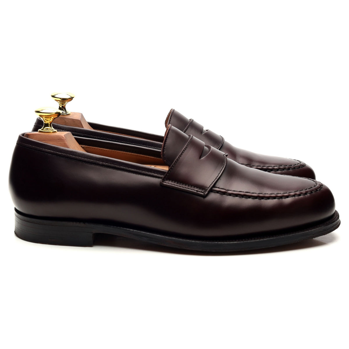 &#39;Boston&#39; Burgundy Leather Loafers UK 7.5 E