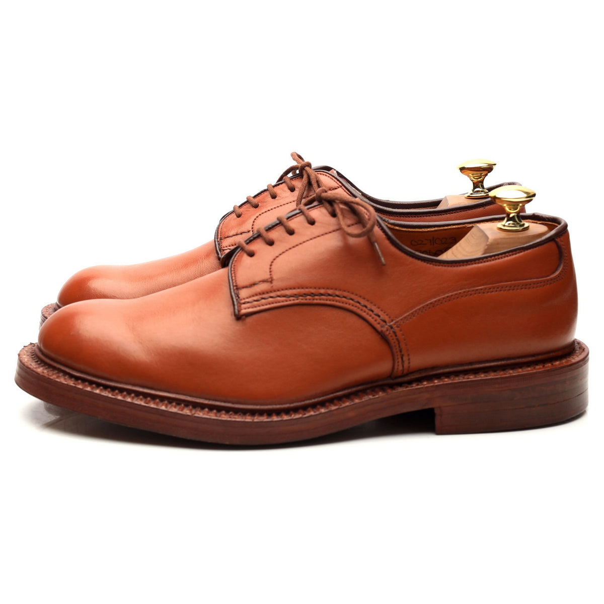 Tan Brown Leather Derby UK 6.5