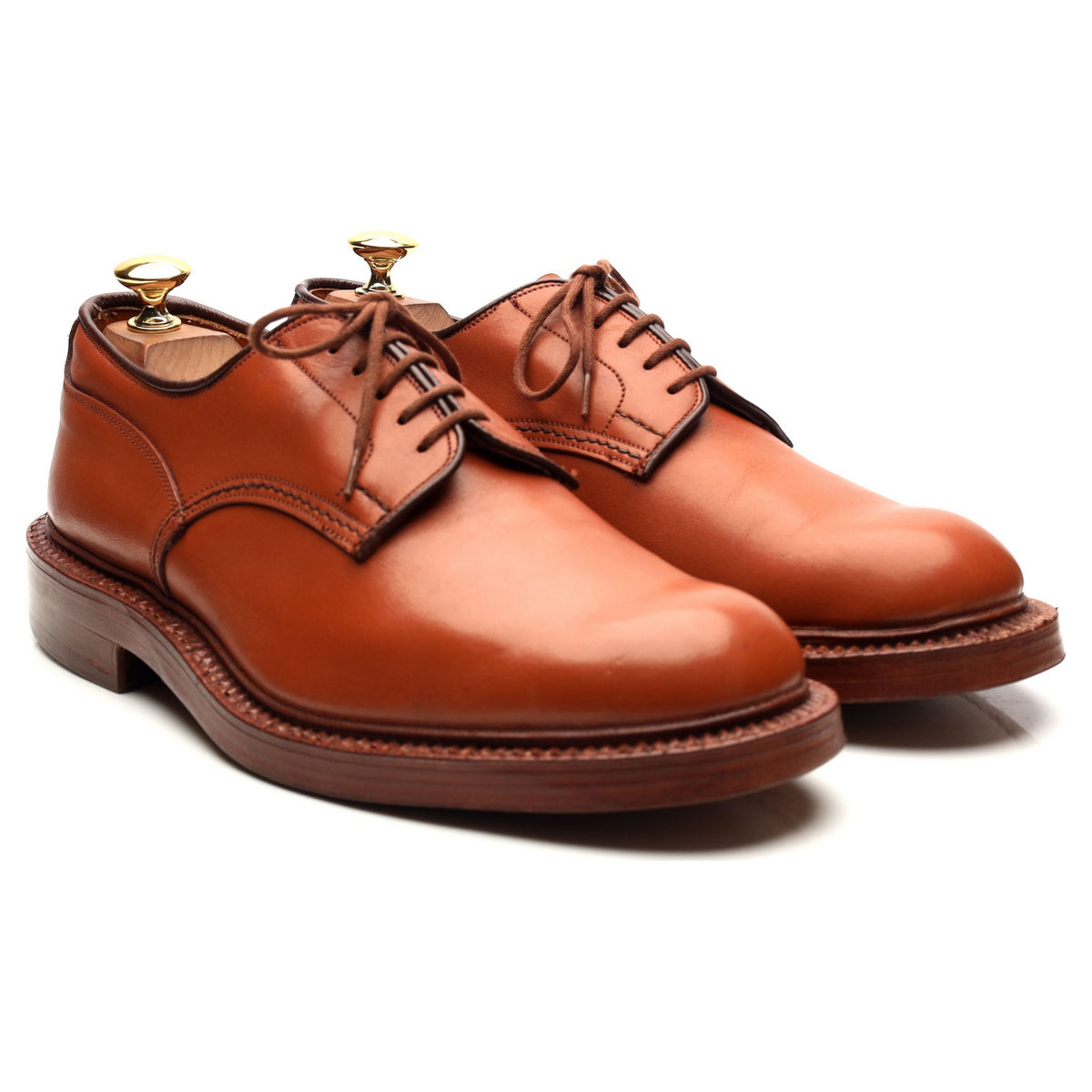 Tan Brown Leather Derby UK 6.5