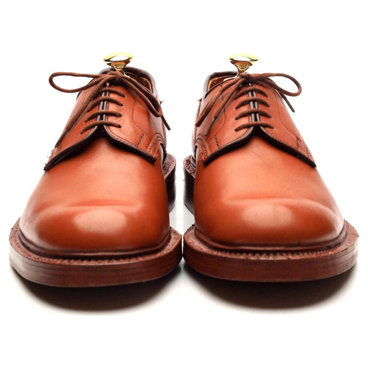 Tan Brown Leather Derby UK 6.5