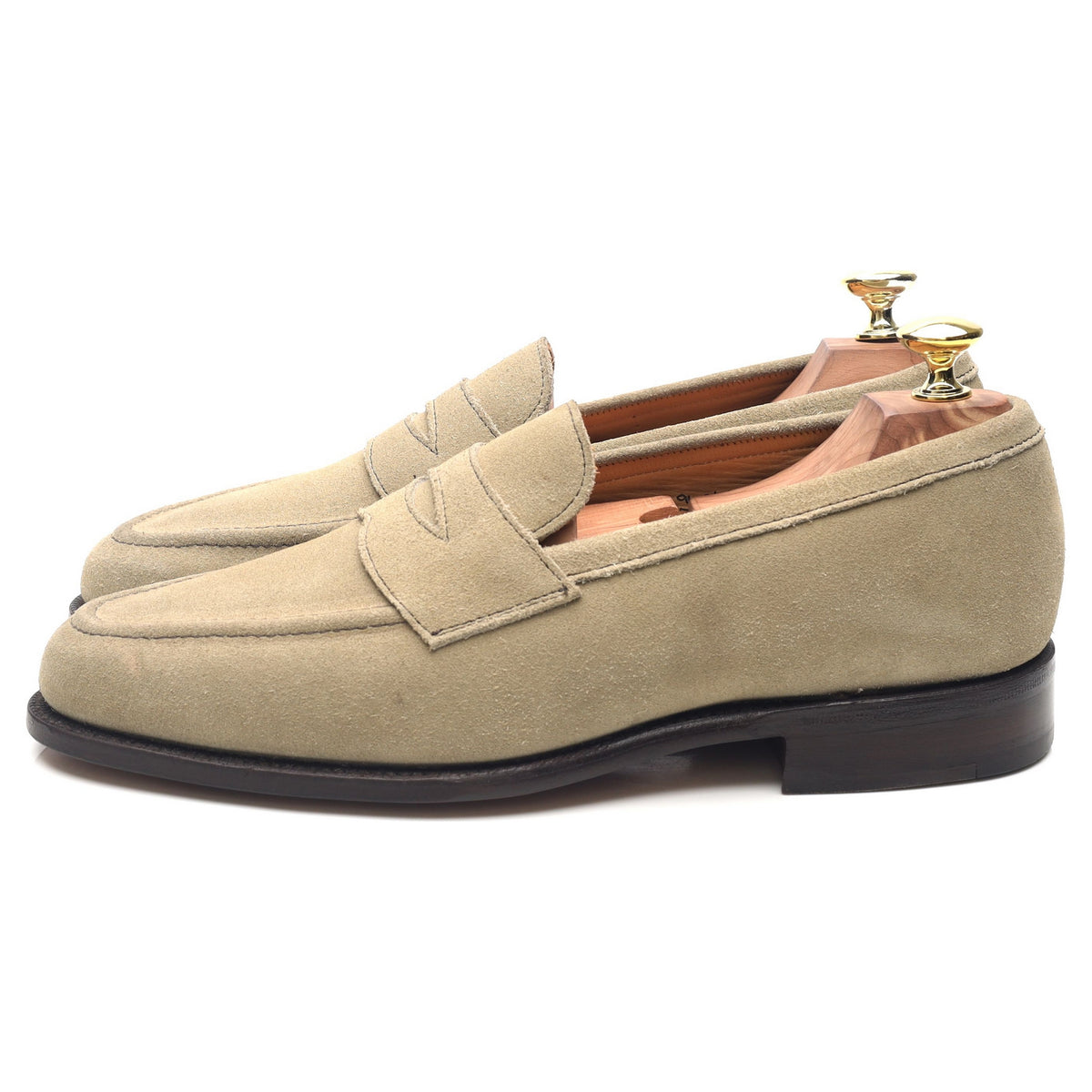 &#39;Harvard&#39; Stone Suede Loafers UK 7