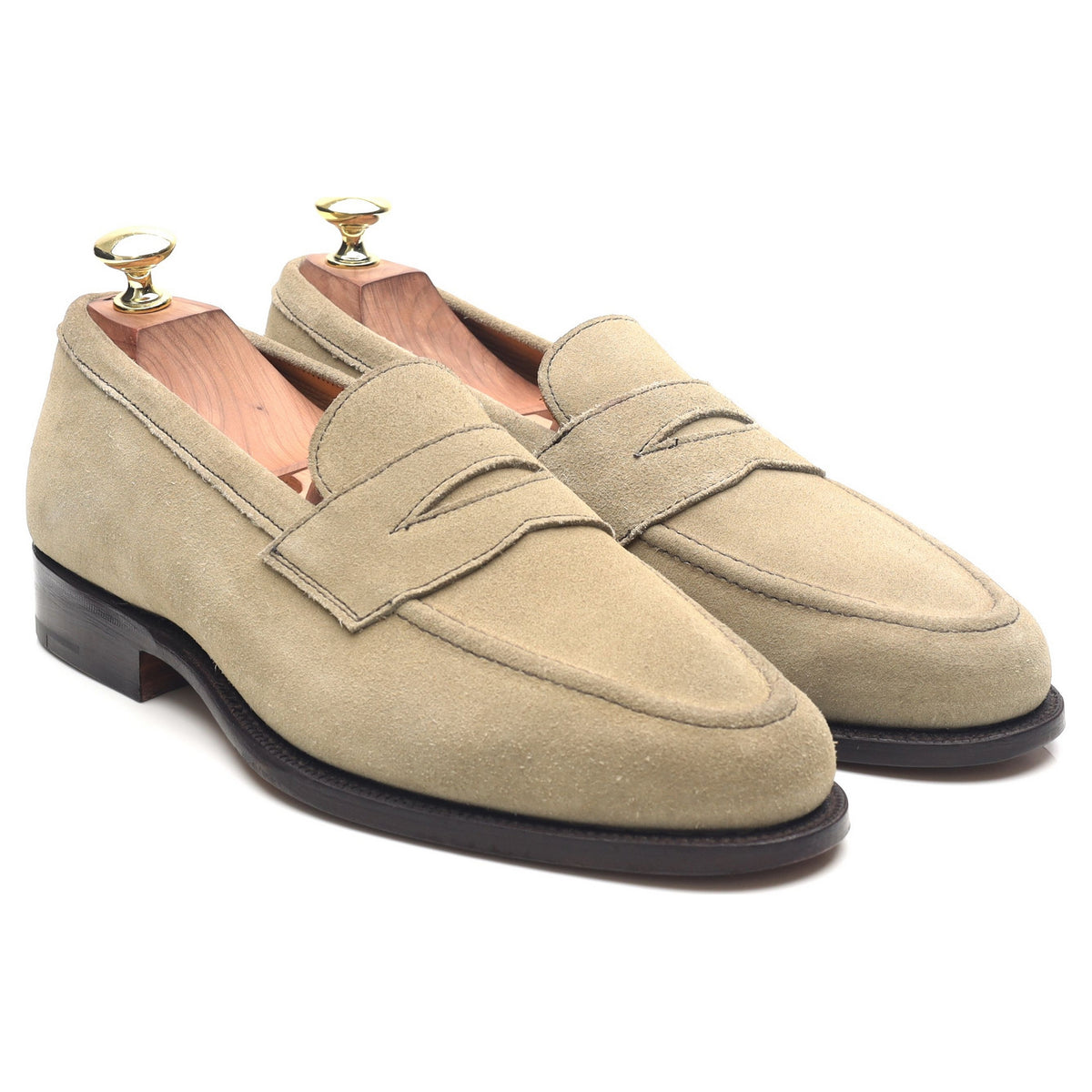 &#39;Harvard&#39; Stone Suede Loafers UK 7