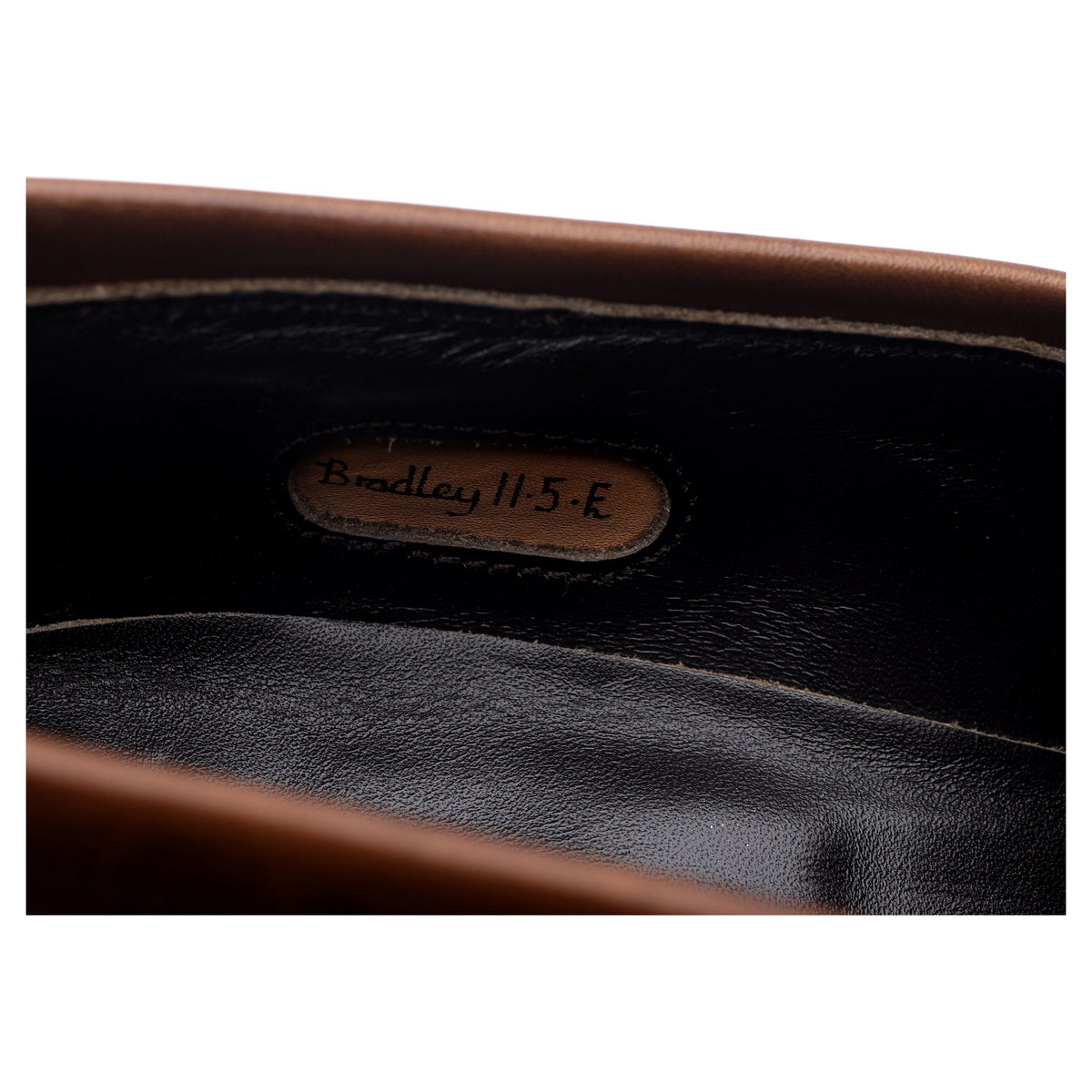 &#39;Bradley II&#39; Dark Brown Leather Loafers UK 5 E