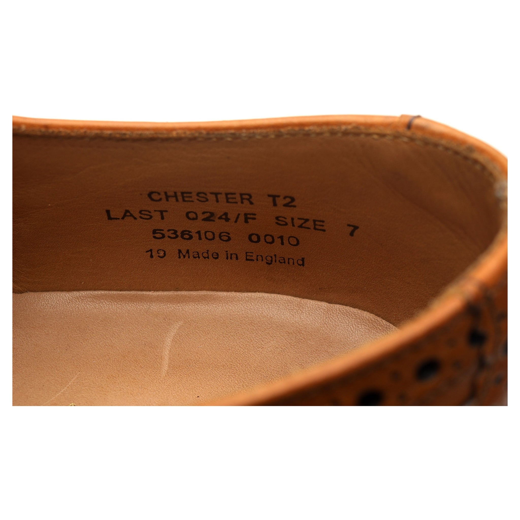 1880 'Chester 2' Tan Brown Leather Derby Brogues UK 7 F - Abbot's