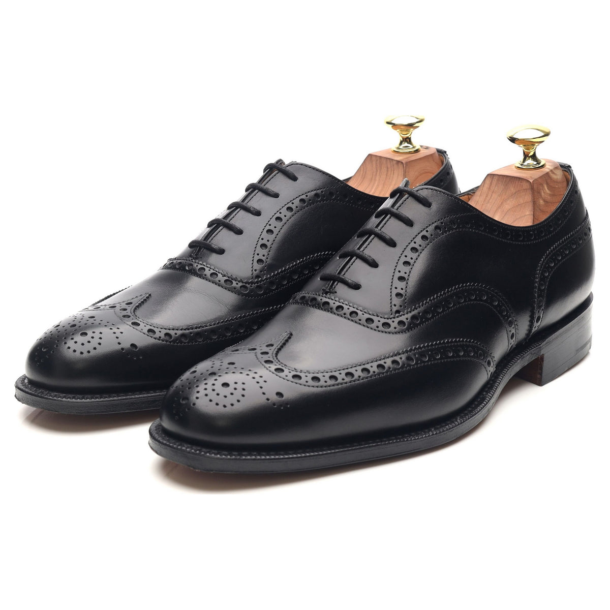 &#39;Chetwynd&#39; Black Leather Brogues UK 7 F