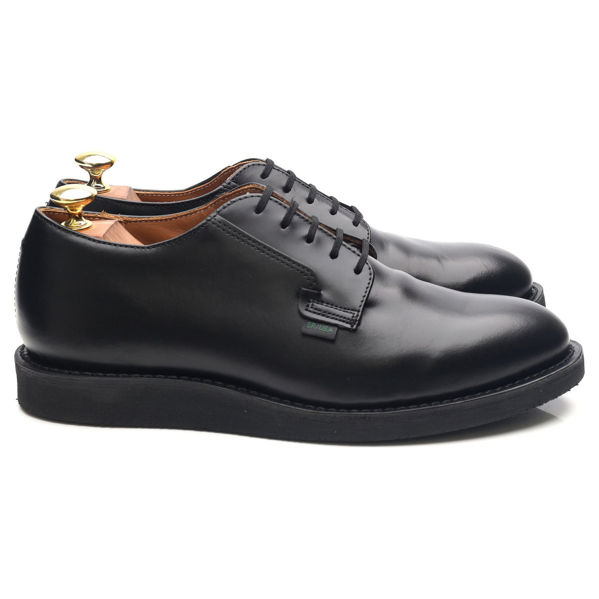 &#39;101 Postman Oxford&#39; Black Leather Derby Shoes UK 7.5 US 8.5
