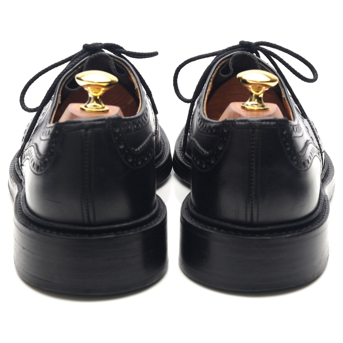 &#39;Keswick&#39; Black Leather Country Derby Brogues UK 8.5