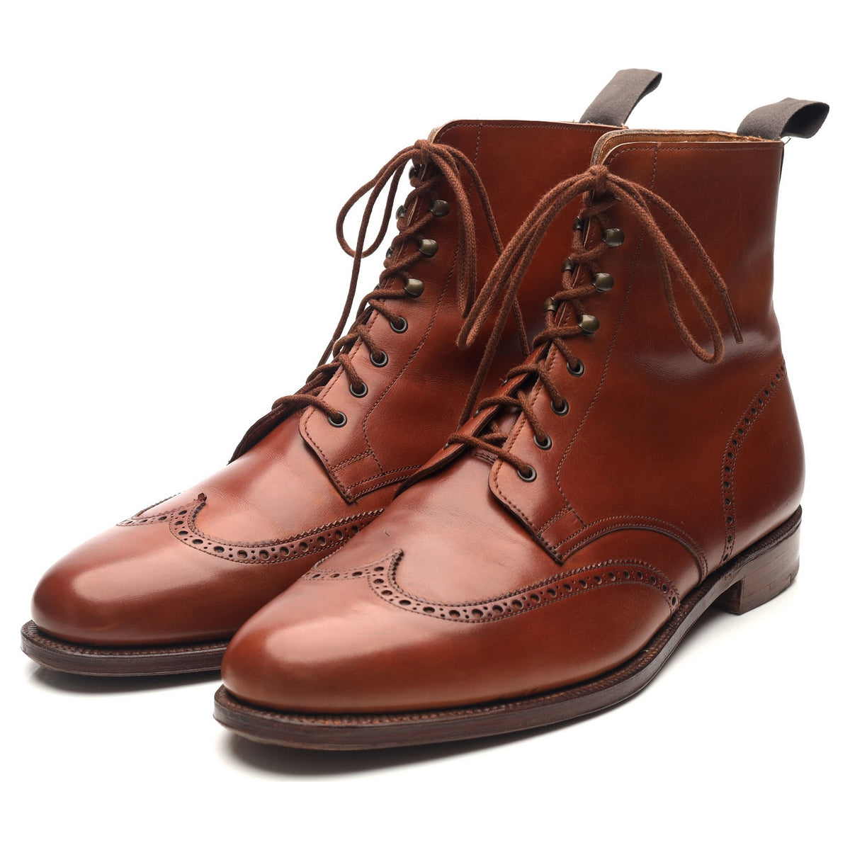 &#39;Cavalry&#39; Tan Brown Leather Boots UK 11 E