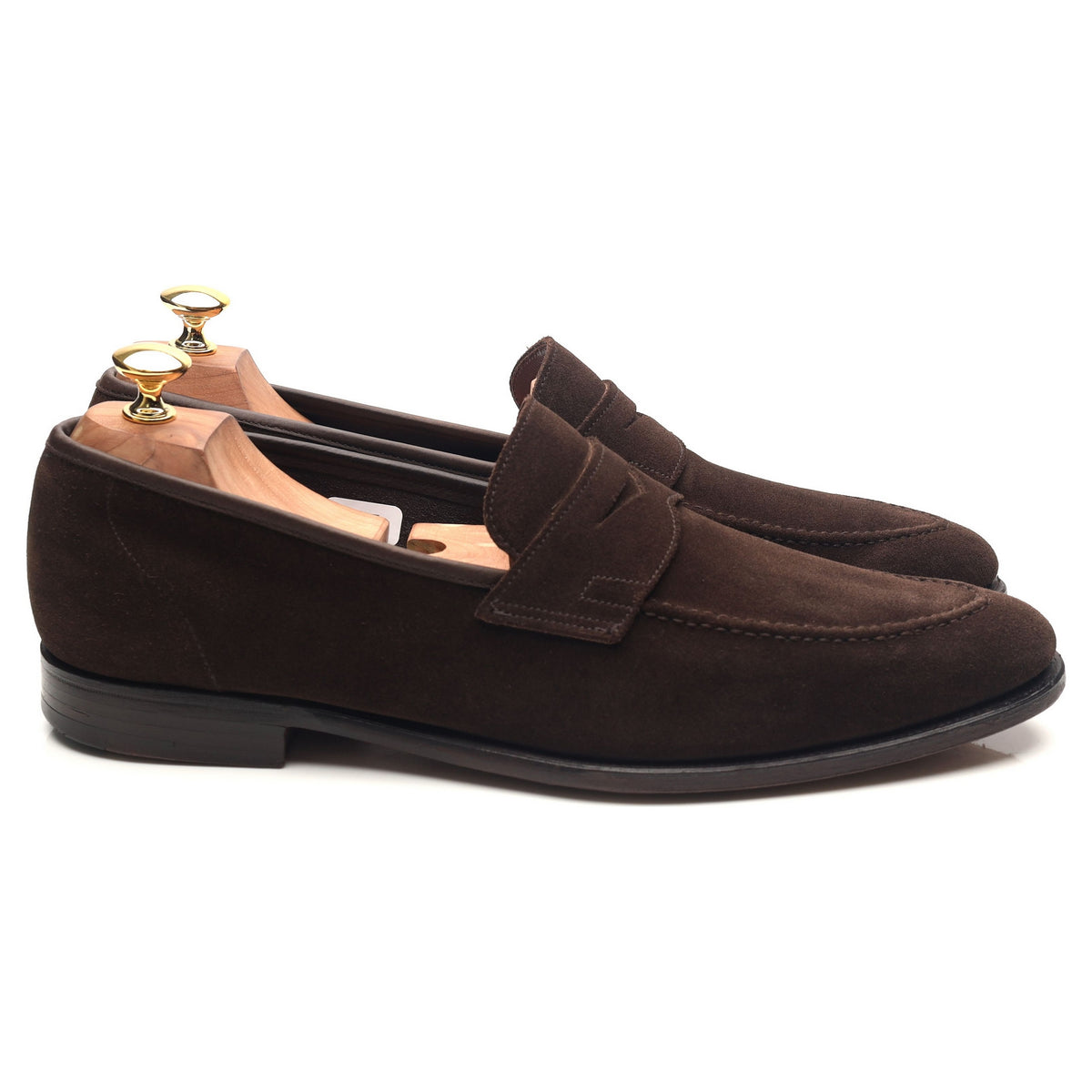&#39;Teign&#39; Dark Brown Suede Loafers UK 10 E