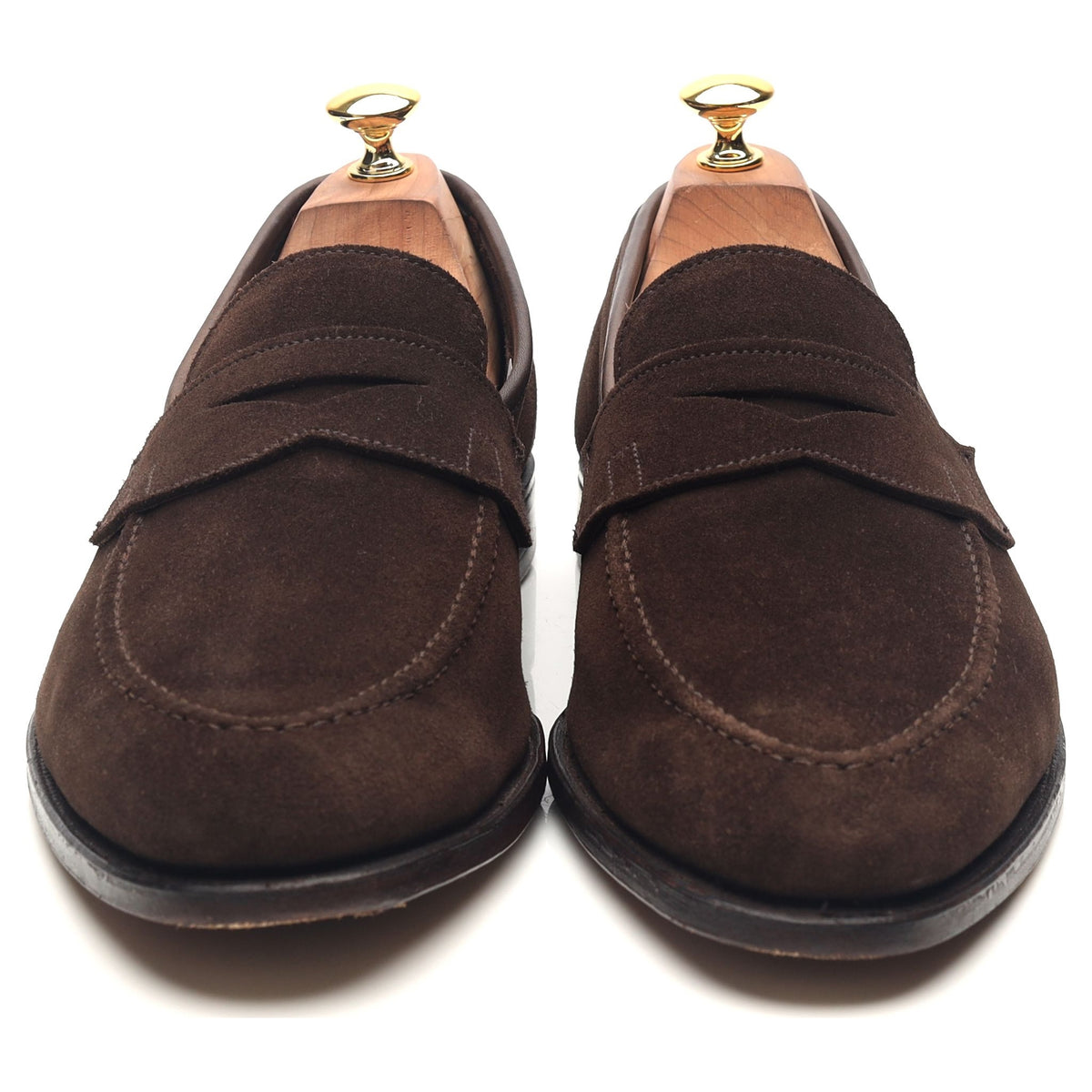 &#39;Teign&#39; Dark Brown Suede Loafers UK 10 E