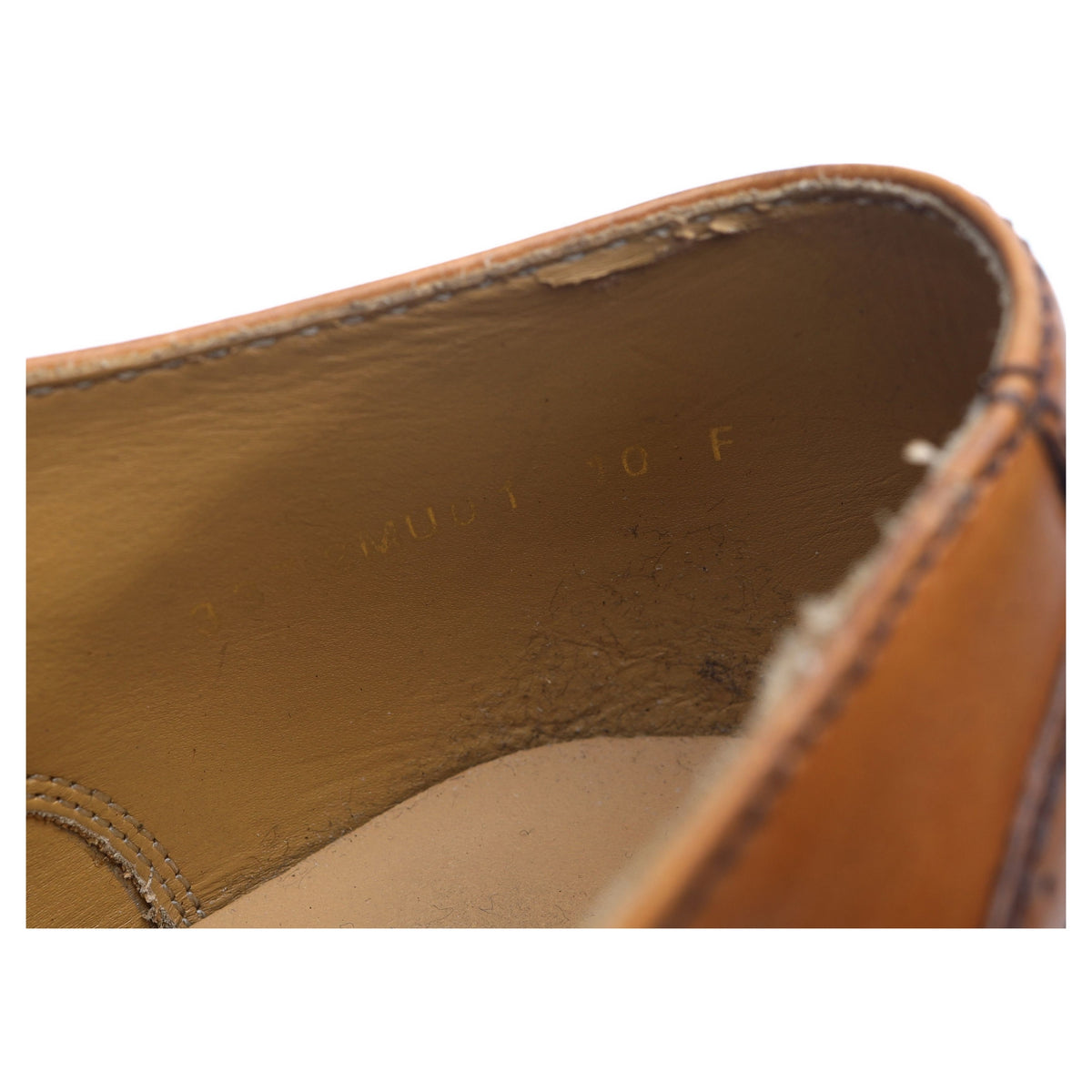 &#39;Grant&#39; Tan Brown Leather Brogues UK 10 F