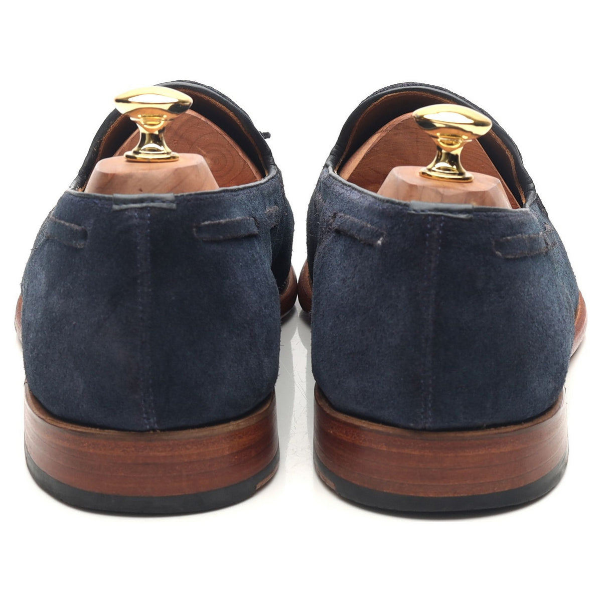 &#39;Scottie&#39; Navy Blue Leather Tassel Loafers UK 10 E