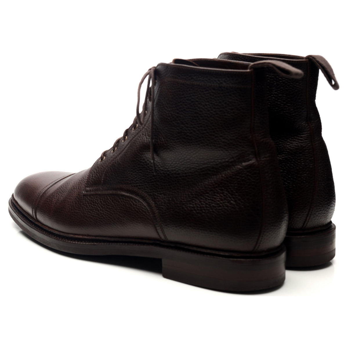 &#39;80179&#39; Dark Brown Leather Boots UK 11 EE