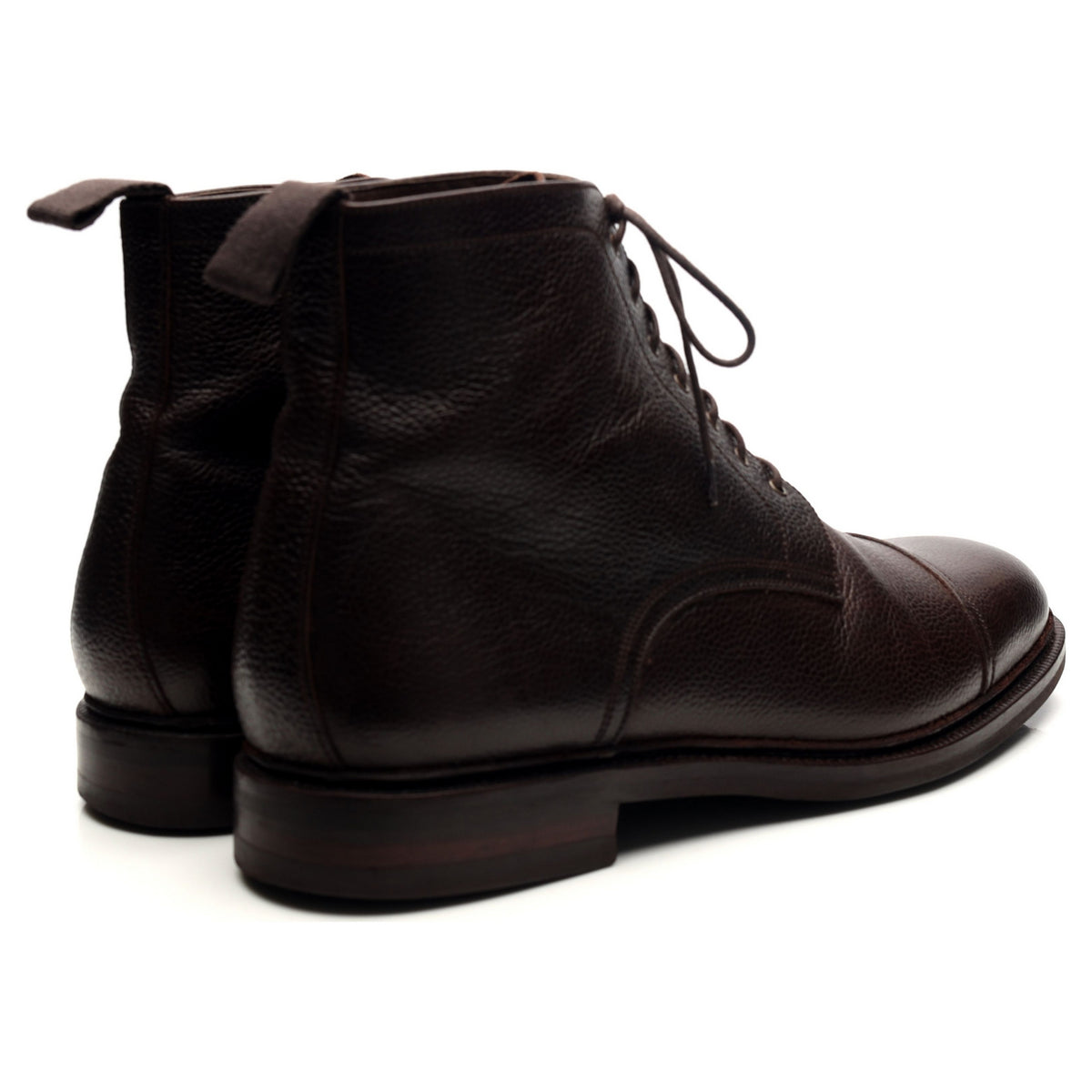 &#39;80179&#39; Dark Brown Leather Boots UK 11 EE