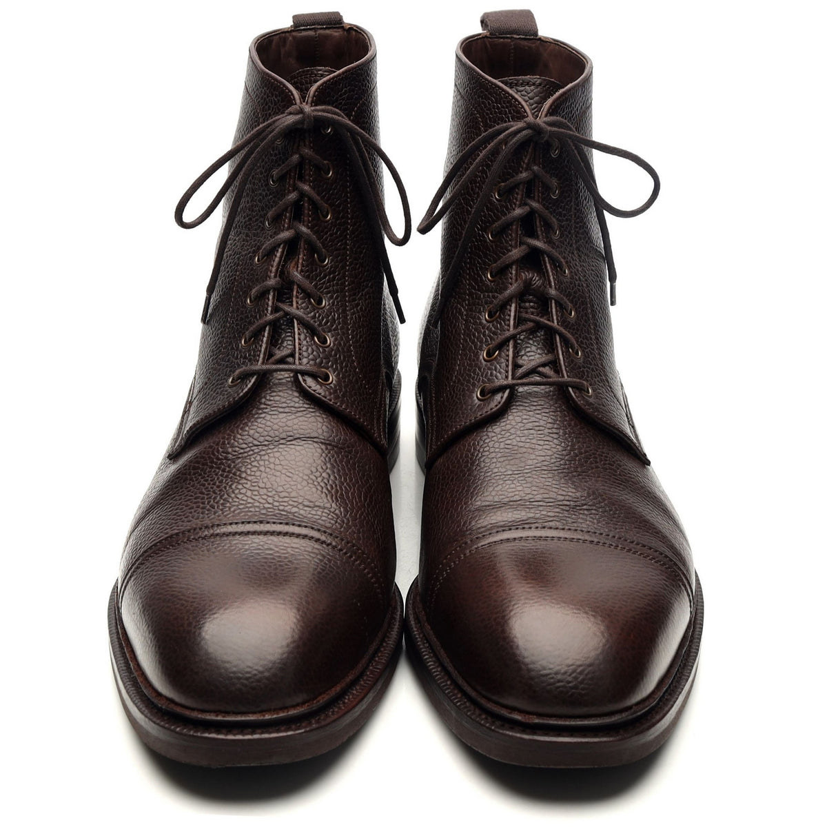 &#39;80179&#39; Dark Brown Leather Boots UK 11 EE