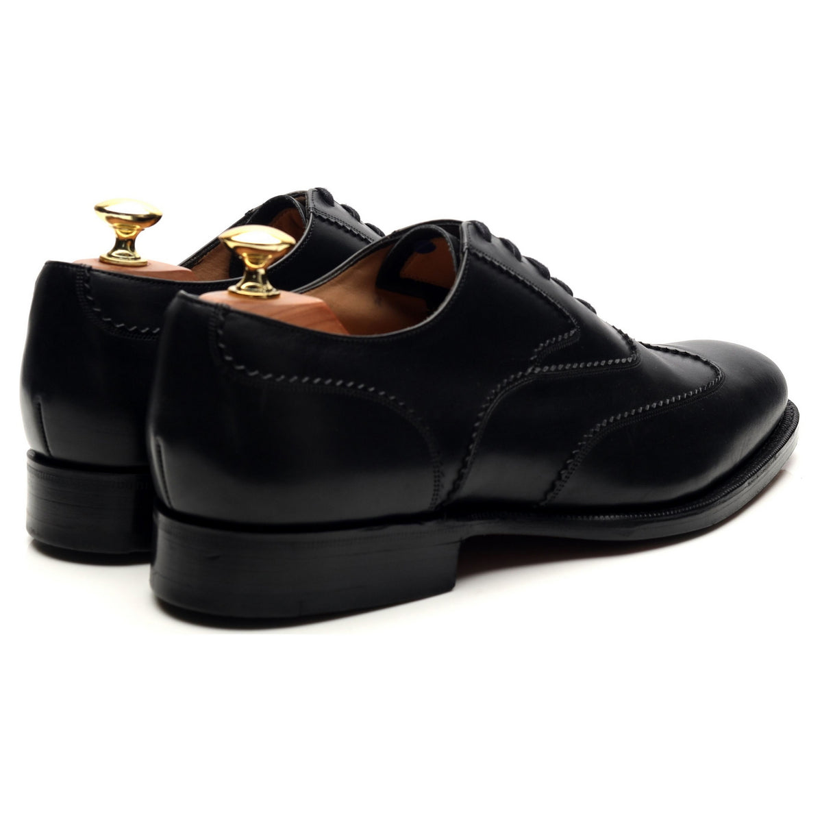 &#39;Kenford&#39; Black Leather Oxford UK 8 G