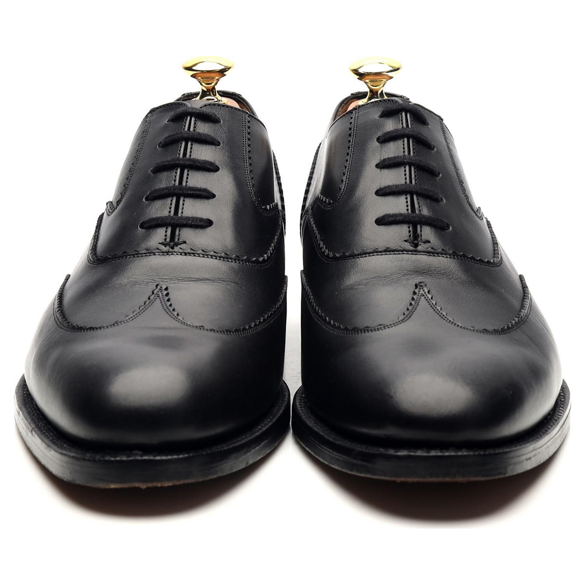 &#39;Kenford&#39; Black Leather Oxford UK 8 G