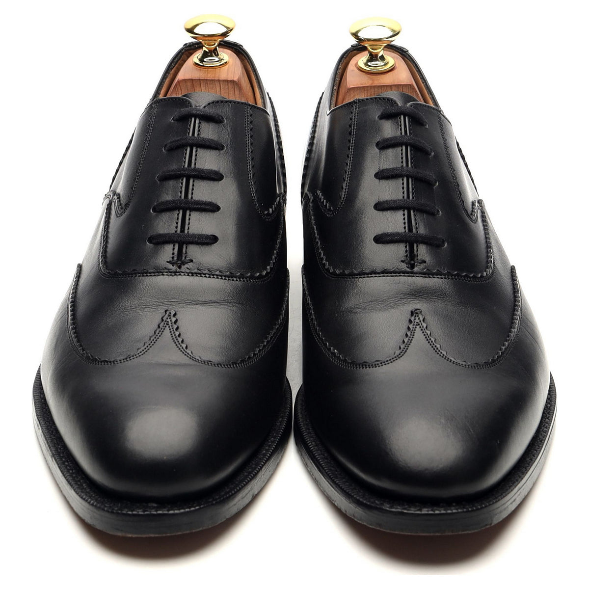 &#39;Kenford&#39; Black Leather Oxford UK 8 G