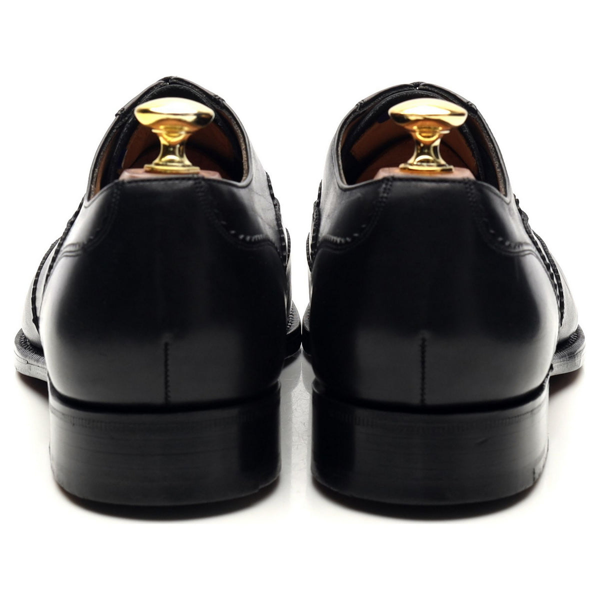 &#39;Kenford&#39; Black Leather Oxford UK 8 G