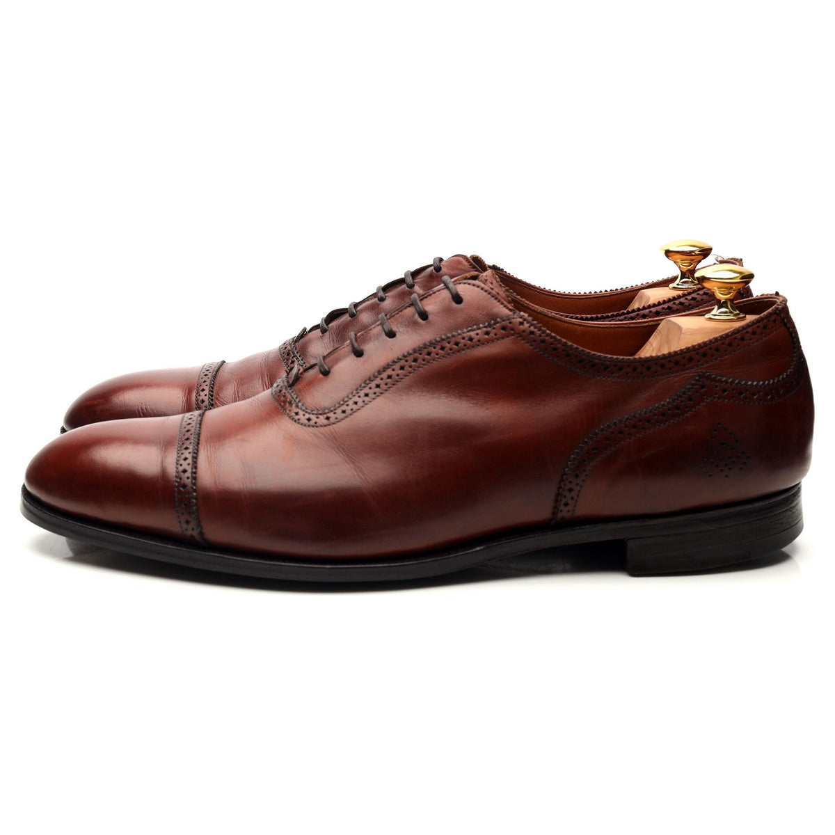 Tan Brown Leather Oxford UK 12 D