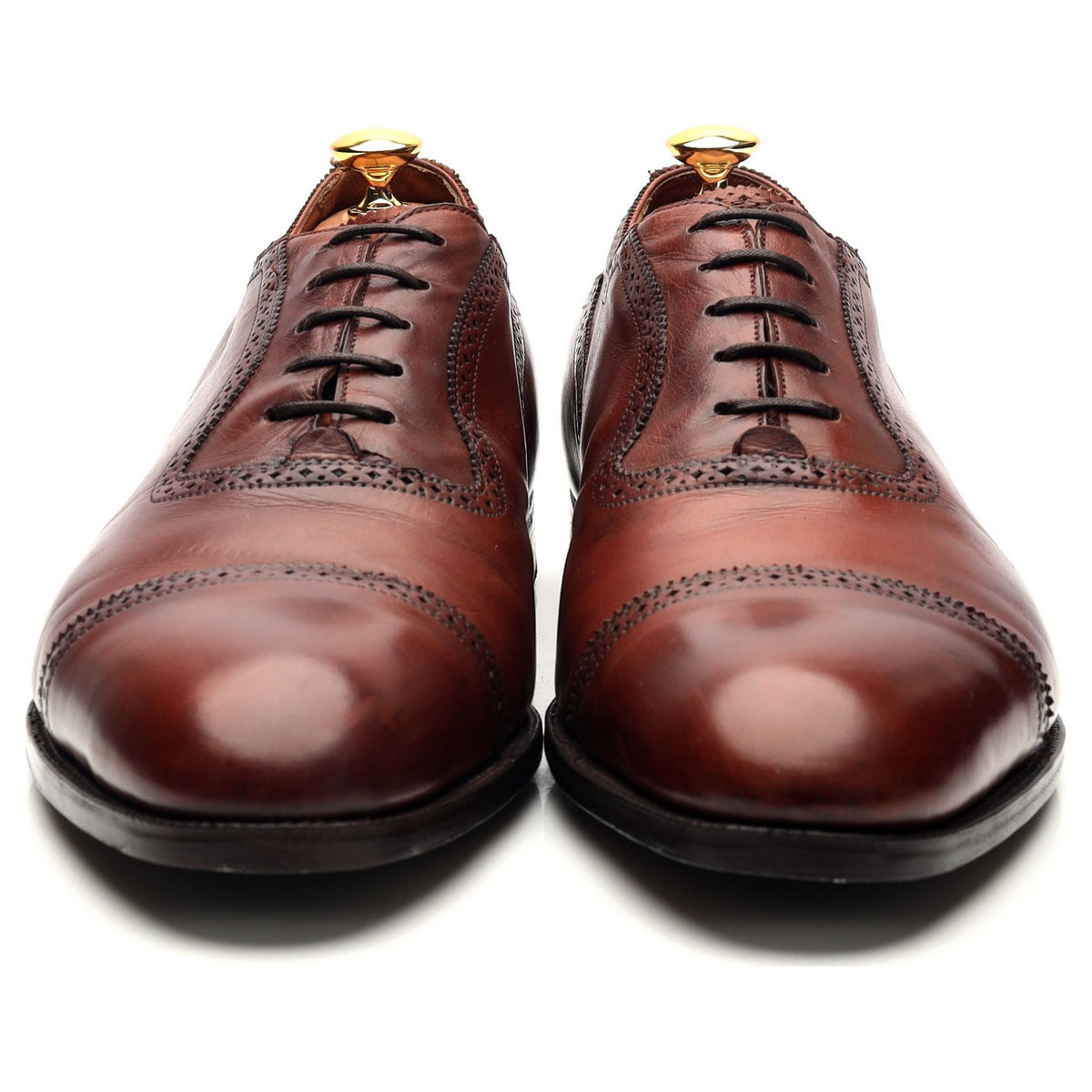 Tan Brown Leather Oxford UK 12 D