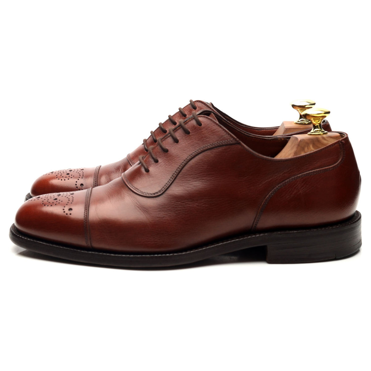 Masterclass &#39;Hanover&#39; Tan Brown Leather Oxford UK 7.5 F