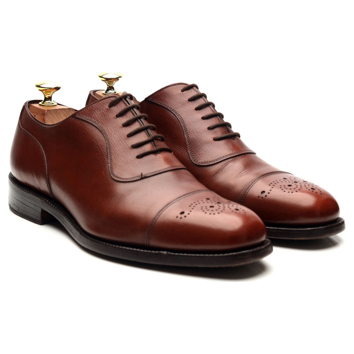 Masterclass &#39;Hanover&#39; Tan Brown Leather Oxford UK 7.5 F