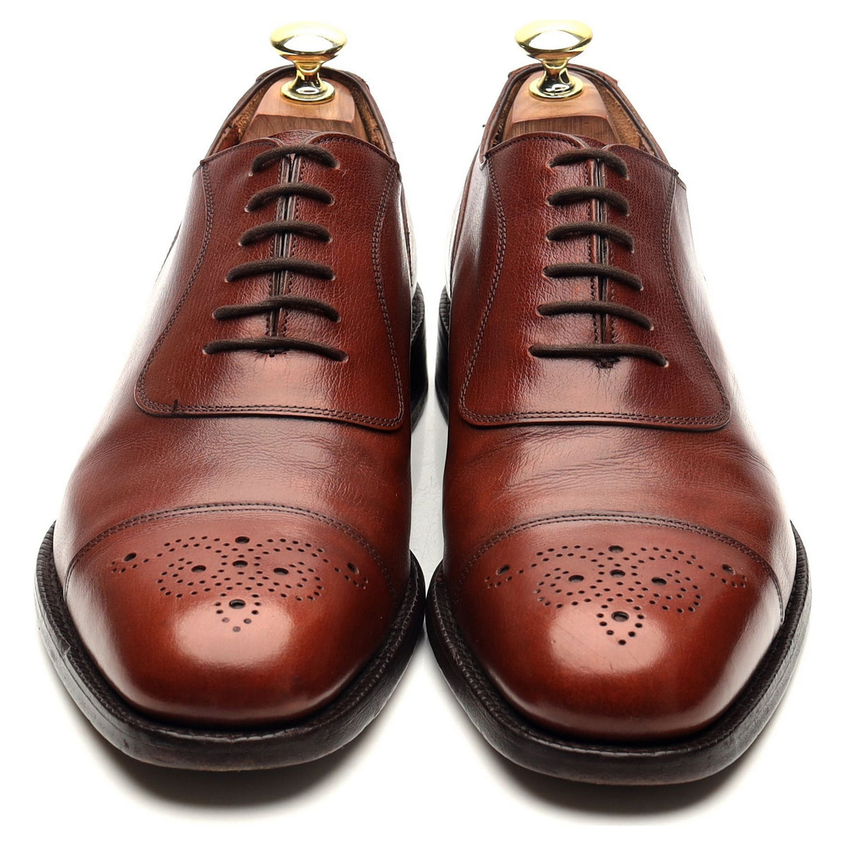 Masterclass &#39;Hanover&#39; Tan Brown Leather Oxford UK 7.5 F