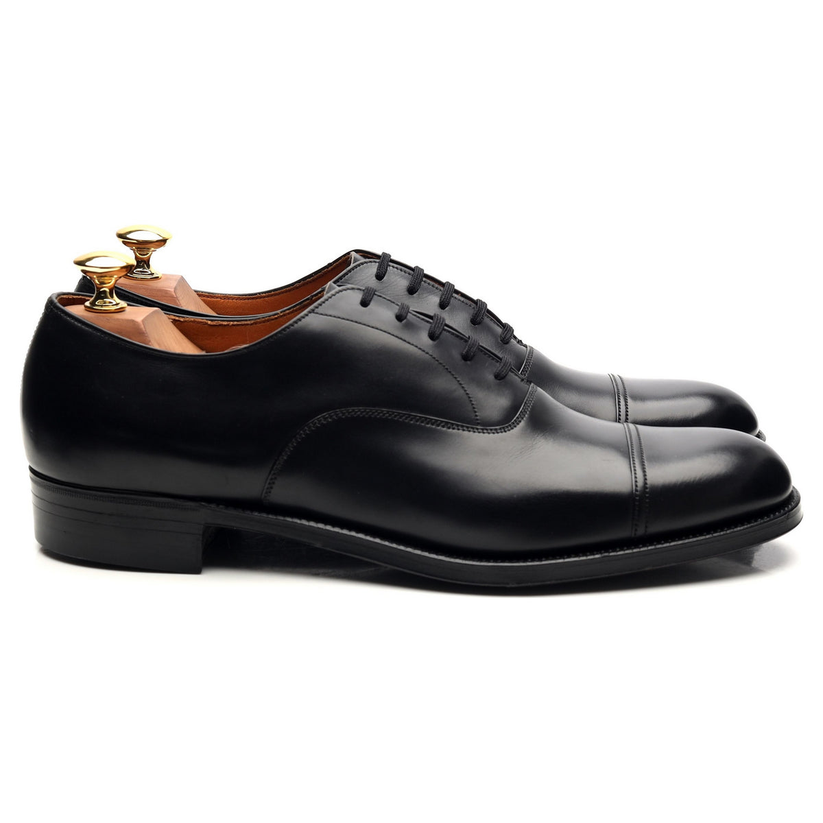 &#39;Messenger&#39; Black Leather Oxford UK 8.5 C