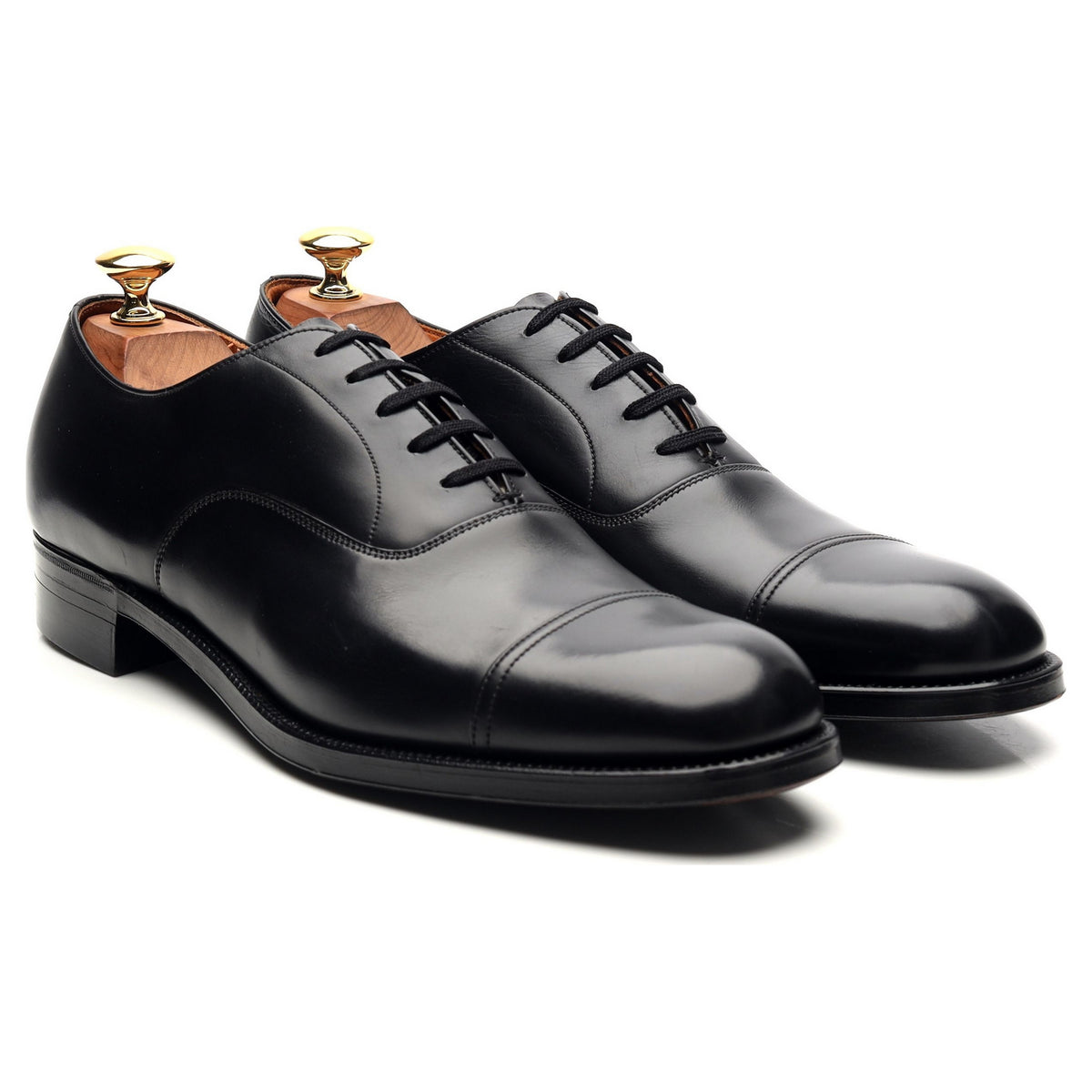 &#39;Messenger&#39; Black Leather Oxford UK 8.5 C