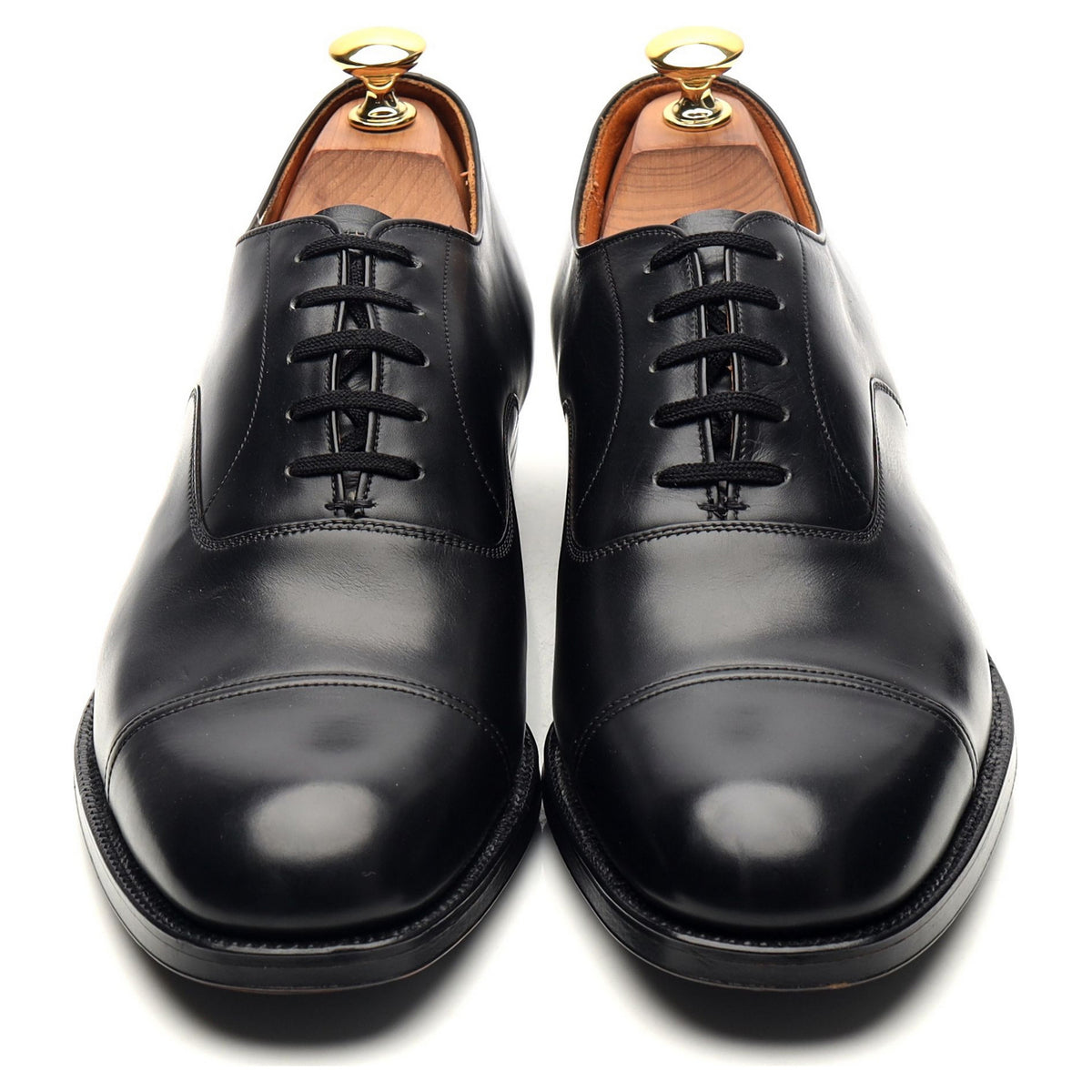 &#39;Messenger&#39; Black Leather Oxford UK 8.5 C