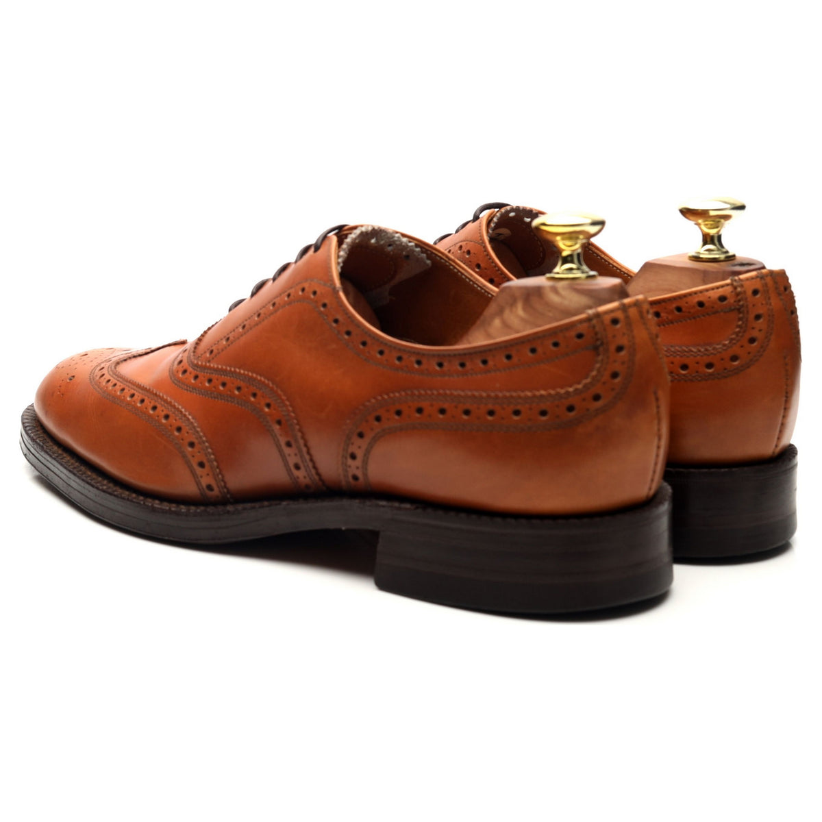 &#39;Avon&#39; Tan Brown Leather Oxford Brogues UK 7 G