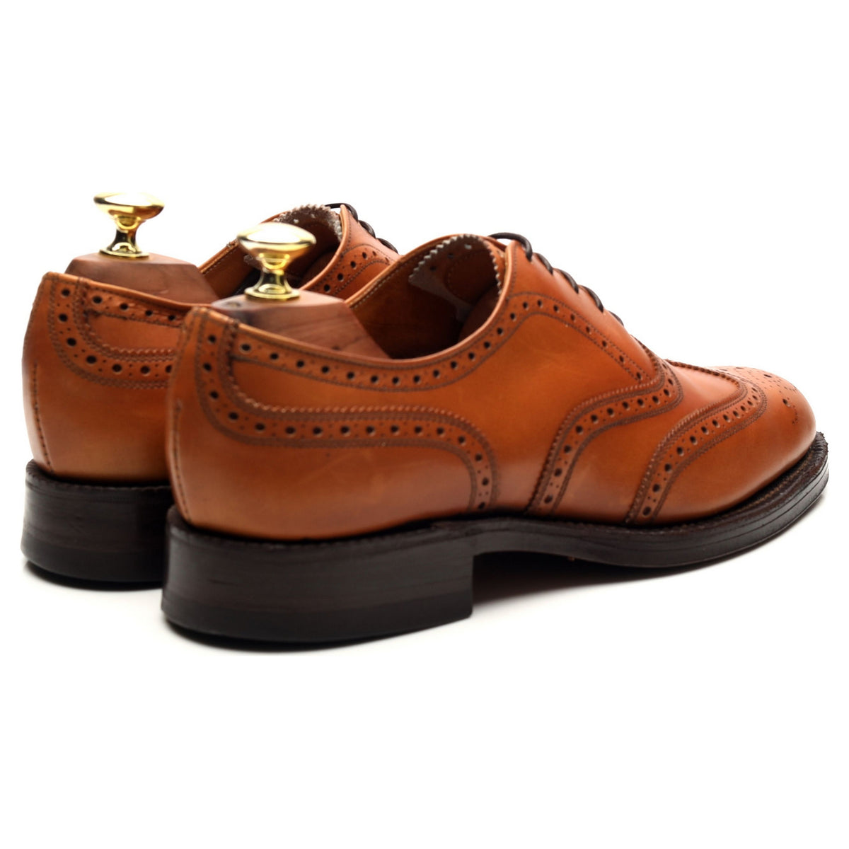 &#39;Avon&#39; Tan Brown Leather Oxford Brogues UK 7 G