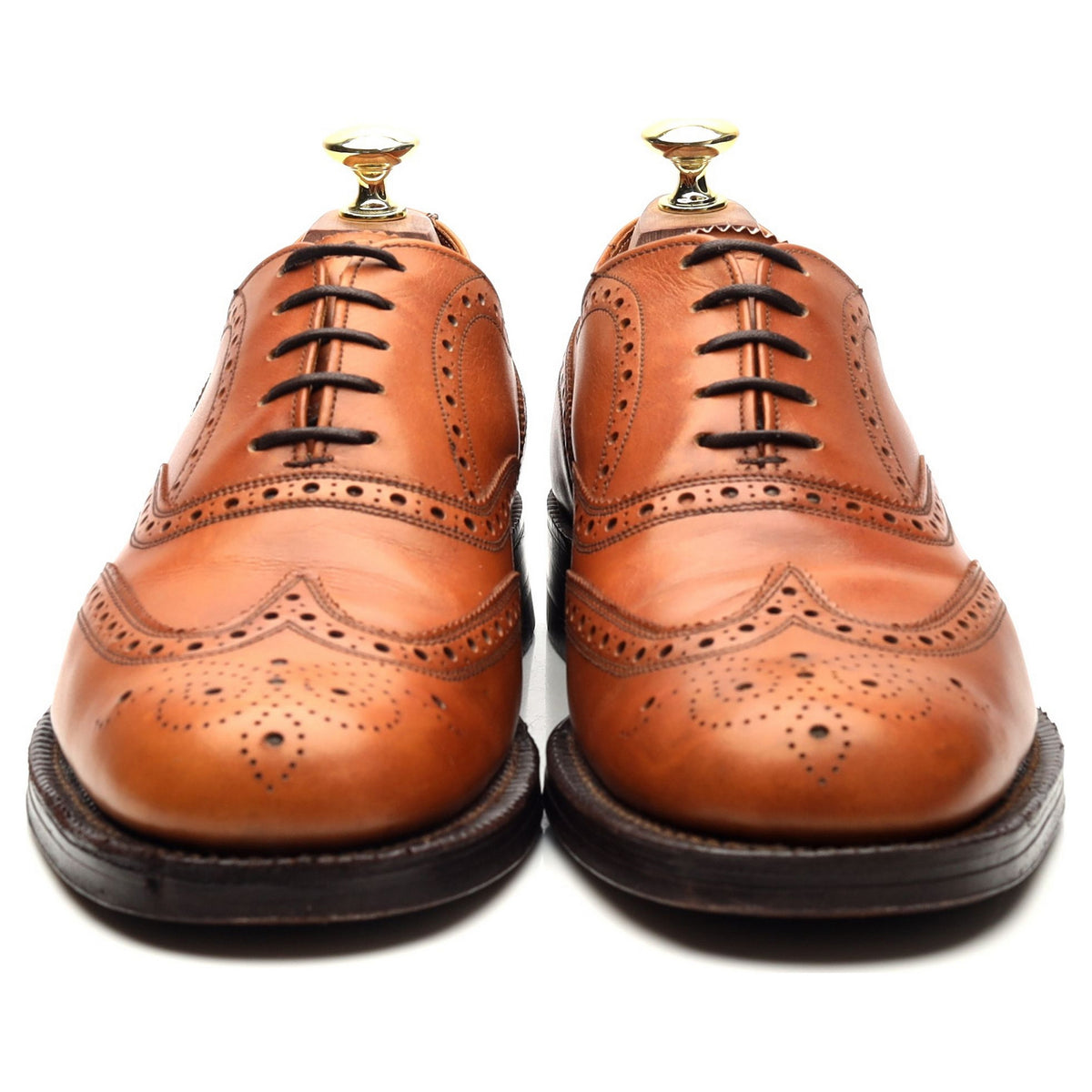 &#39;Avon&#39; Tan Brown Leather Oxford Brogues UK 7 G