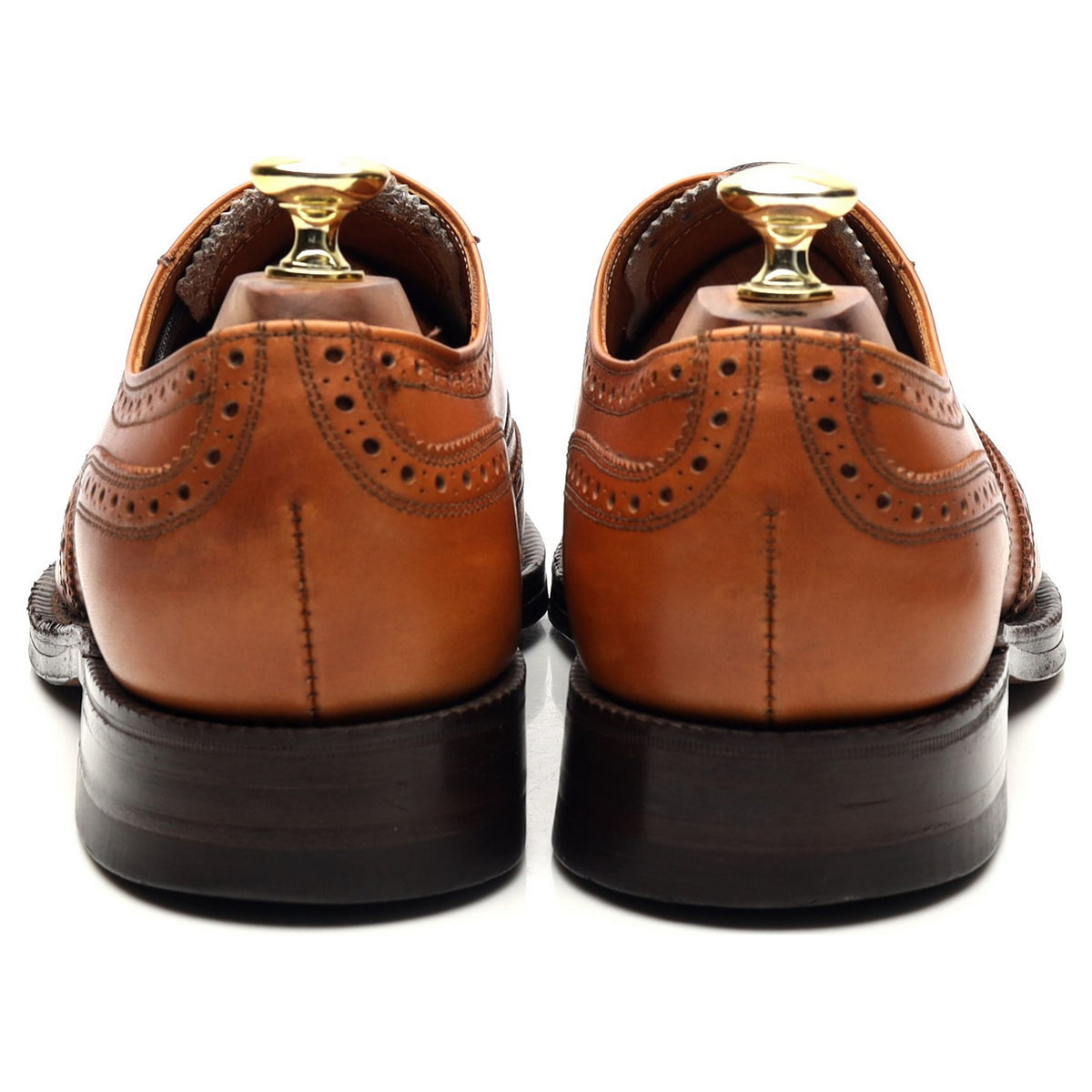 &#39;Avon&#39; Tan Brown Leather Oxford Brogues UK 7 G