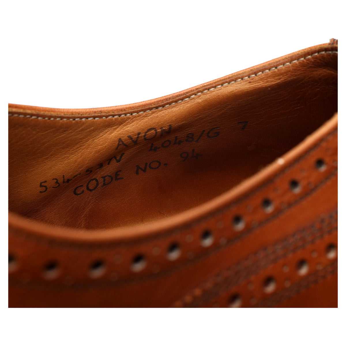 &#39;Avon&#39; Tan Brown Leather Oxford Brogues UK 7 G