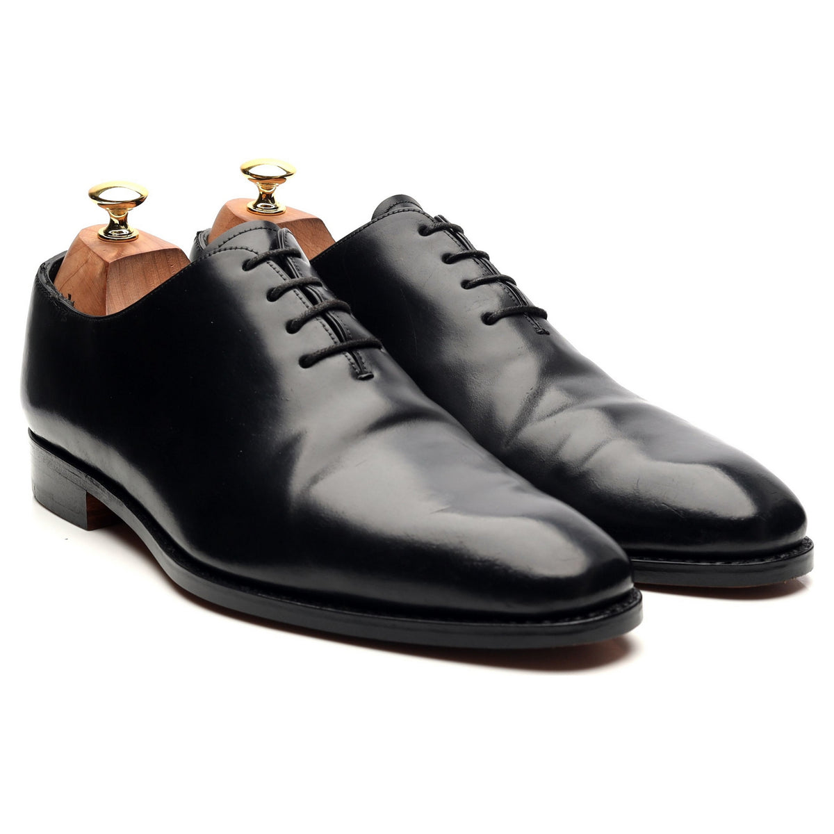 &#39;910&#39; Black Cordovan Leather Wholecut Oxford UK 9.5 EE