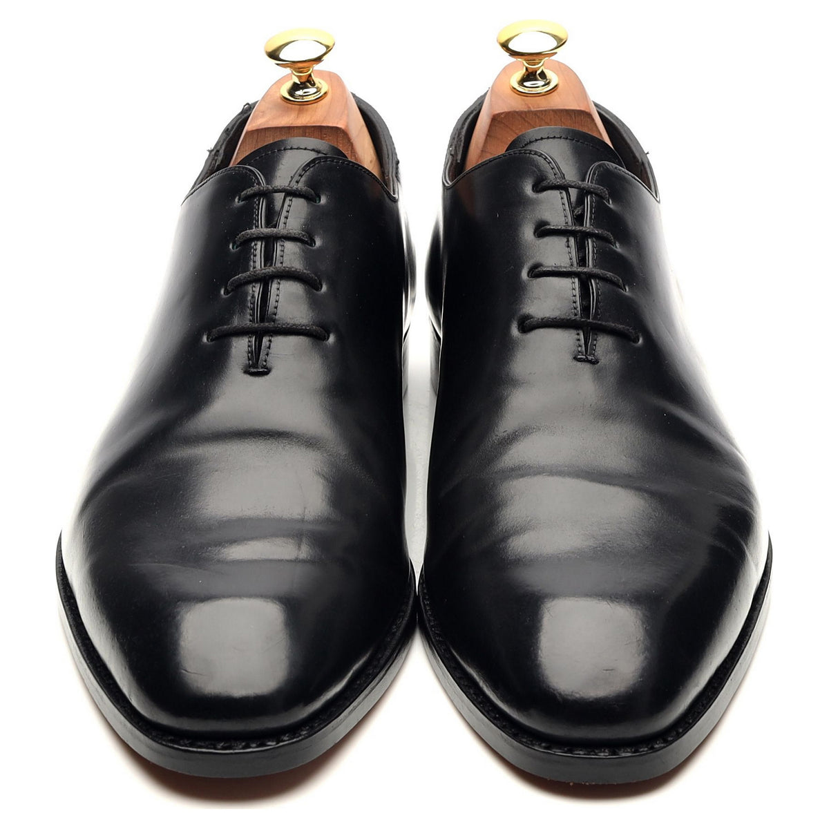 &#39;910&#39; Black Cordovan Leather Wholecut Oxford UK 9.5 EE