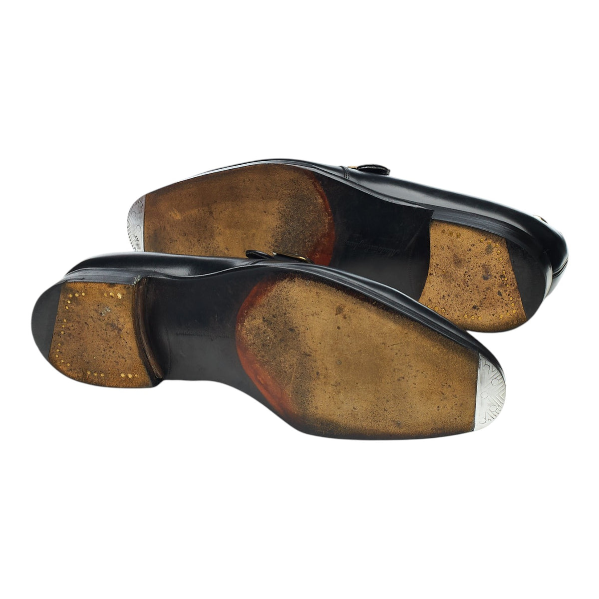 'Troon' Black Leather Monk Strap UK 7.5 F