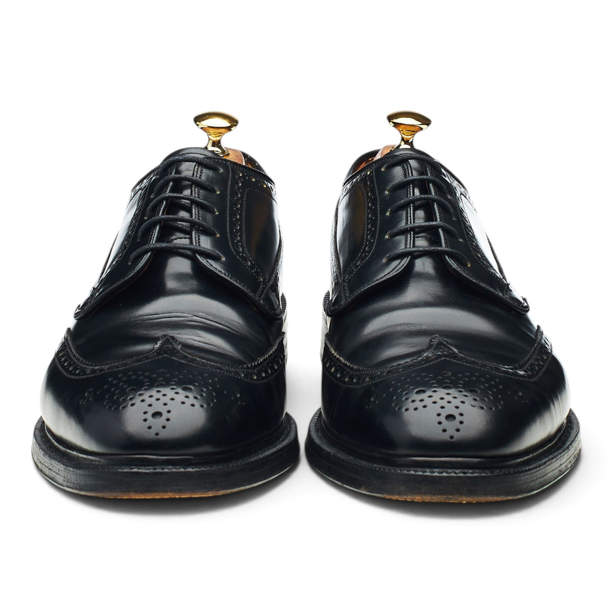 'Grafton' Black Leather Derby Brogues UK 11 F